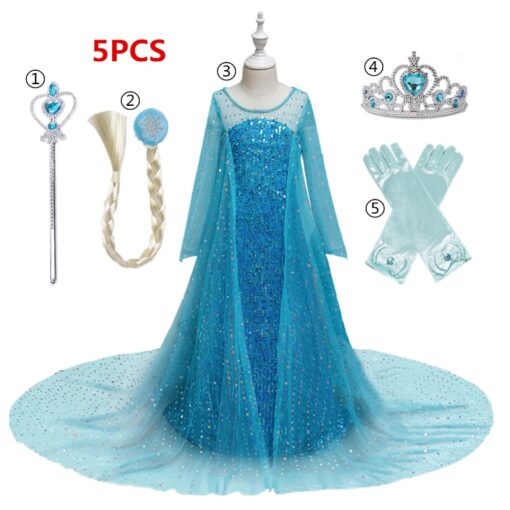 Dress for Girls Kids Christmas Dress Halloween Cosplay Costume Children Birthday Party Clothing Girls Princess Costume