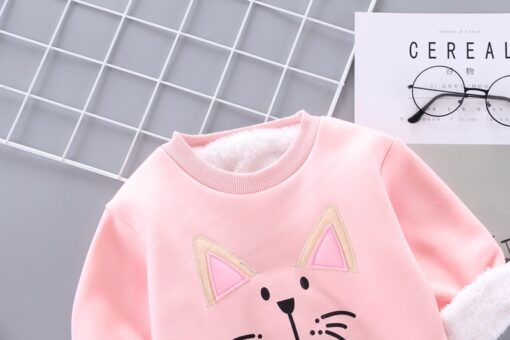 IENENS Winter Baby Girls Padded Pullovers Clothing Toddler Boy Sweatshirts Kids Cartoon Bear Hoodies T-shirt 1 2 3 4 Years