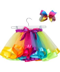 2020 New Tutu Skirt Baby Girl Clothes 12M-8Yrs Colorful Mini Pettiskirt Girls Party Dance Rainbow Tulle Skirts Children Clothing