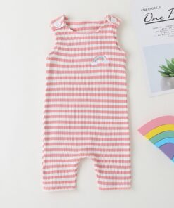 2020 New Baby Boys Girls Clothes Newborn Romper Infant Jumpsuit Summer Cotton Striped Patchwork Rompers Cool Shorts Babies 0-24M