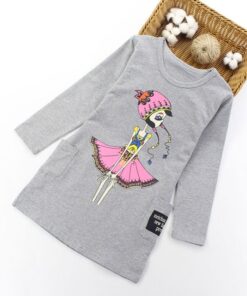 Girls Dresses Teenage Spring Party Dress For Girls 2020 Summer Long Sleeve Cartoon Kids Dress For Girls 6 8 10 12 Years