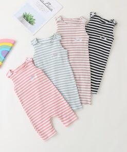 2020 New Baby Boys Girls Clothes Newborn Romper Infant Jumpsuit Summer Cotton Striped Patchwork Rompers Cool Shorts Babies 0-24M