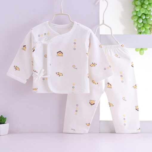 HIPAC Newborn Baby Infant Clothes Set Cotton Baby Boys Girls Tops+Pants Suits Cute Cartoon Baby Underwear All Season Style