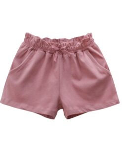 Baby Girls Shorts Kid Short Pants Casual Pants Solide Lace Cotton and Tingle Pants Summer Travel Beach Short new 2020