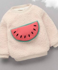 Baby Boy Girls winter Sweatshirts kids warm Pullover Clothes Children Sweatshirts Kids Girl Plus velvet thick Tops Costume