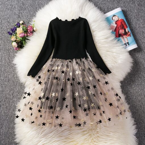 Dot Long Sleeve Dress For Girls Clothing Baby Girl Clothing Teenager School Daily Wear Kids Casual Clothes Vestido Infantil 8T