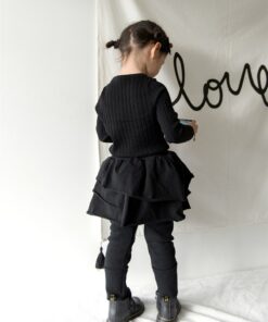 Tonytaobaby New Winter Style Baby Girl with Plush Eyes Bottom Pants Toddler Girl Winter Clothes