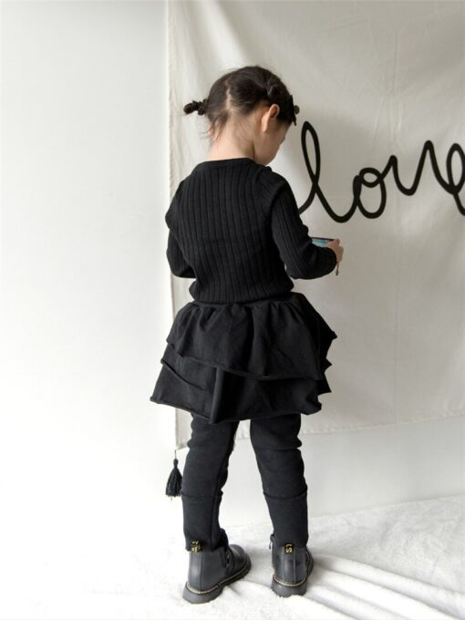 Tonytaobaby New Winter Style Baby Girl with Plush Eyes Bottom Pants Toddler Girl Winter Clothes