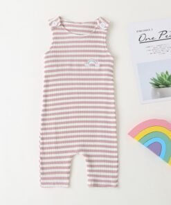 2020 New Baby Boys Girls Clothes Newborn Romper Infant Jumpsuit Summer Cotton Striped Patchwork Rompers Cool Shorts Babies 0-24M