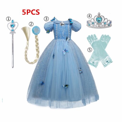 Dress for Girls Kids Christmas Dress Halloween Cosplay Costume Children Birthday Party Clothing Girls Princess Costume