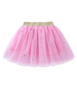 2020 Fashion Kids Mesh Miniskirts Girls Princess Stars Glitter Dance Ballet Tutu Brand Sequin Party Girl Faldas Skirt Elastic