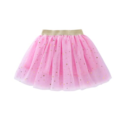 2020 Fashion Kids Mesh Miniskirts Girls Princess Stars Glitter Dance Ballet Tutu Brand Sequin Party Girl Faldas Skirt Elastic