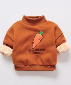 Baby Boy Girls winter Sweatshirts kids warm Pullover Clothes Children Sweatshirts Kids Girl Plus velvet thick Tops Costume