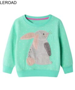 Little maven 2-7Years Autumn New Kids Baby Girl Rabbit Pattern Sweatshirts For Kids Children's Fall Clothes Warm Cardigan Menina