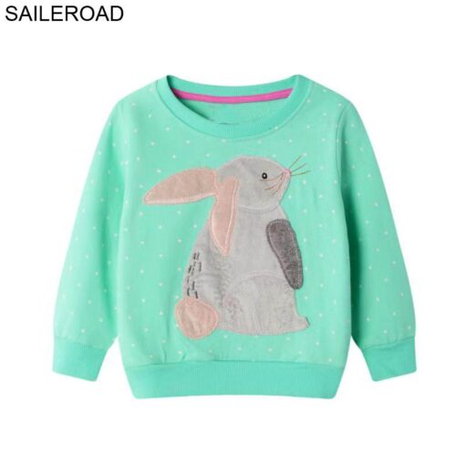 Little maven 2-7Years Autumn New Kids Baby Girl Rabbit Pattern Sweatshirts For Kids Children's Fall Clothes Warm Cardigan Menina