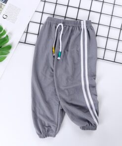 Children Summer Trousers Kid Solid Color Long Harem Pants Boys Sweatpants Toddler Bottom Baby Girl Leggings Anti-mosquito Pant