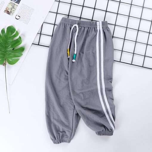 Children Summer Trousers Kid Solid Color Long Harem Pants Boys Sweatpants Toddler Bottom Baby Girl Leggings Anti-mosquito Pant