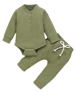 Newborn Baby Outfit 0-24M Children Clothing long sleeve Rompers+Pant 2pcs Suit Boy Kids Clothes Baby Girl Set Jumpsuit