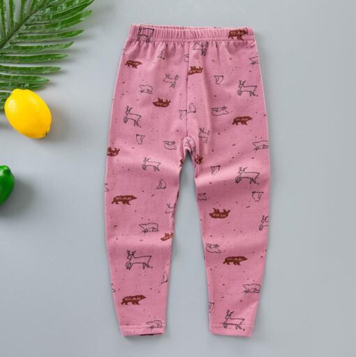 3-12Y Kids Children Boys Girls Bottom Pants Autumn Spring Lycra Thin Cartoon Kids Harem Pants Kids Girls Leggings Trousers