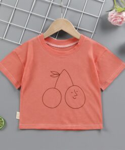 T shirt kids t-shirt baby cute kids plain t shirt Summer Children Outerwear pink yellow wholesale clothing dropshipping