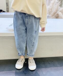 Girls Jeans for Kids spring autumn Trousers Children Jeans Kids Fashion Denim Pants Baby Boys Jean Infant Clothing XIAO LU MAO