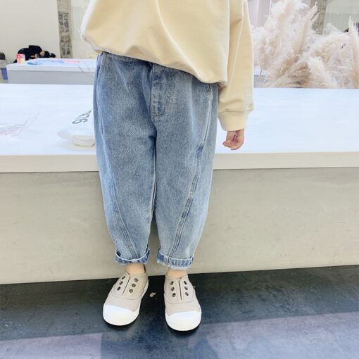 Girls Jeans for Kids spring autumn Trousers Children Jeans Kids Fashion Denim Pants Baby Boys Jean Infant Clothing XIAO LU MAO