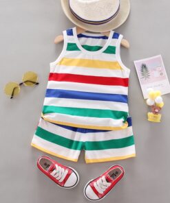 2020 New Baby Shirt Clothing Set Boys Girls Cute Summer Casual Wear Set Cartoon Mustache Top Denim Set Children's Clothes 1-4 Ye