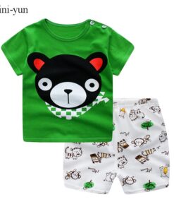 Unni-yun Casual Baby Kids Sport Clothing Plaid Lion Clothes Sets for Boys Costumes 100% Cotton Baby Clothes 6M -4 Years Old