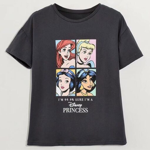 Disney Cartoon Cotton T-Shirt Women 2020 Summer Casual Mickey Mouse Daisy Duck Tshirt Women Vintage Streetwear Tee Tops T-Shirts