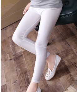 2-14 Years Girls Skinny Long Pants Shiny Black White Pink Children Bottoms Leggings Kids Elastic Trousers All-matches Leggings