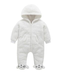 Baby Romper For Newborns New Born Baby Clothes Newborn Infant Baby Boy Girl Hooded Cartoon Flannel Romper Jumpsuit Warm Clothes