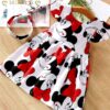 2020 New Fashion Baby Girls Dress Summer Dress Cartoon Minnie Mouse Dress Princess Dress Children's Girl Clothing 1-6 Years