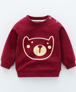 Autumn New Cute Toddler Girl Clothes Fashion Boys Sweatshirt Cartoon Animals Pattern Long Sleeve O Neck Cotton Baby Warm Outfits