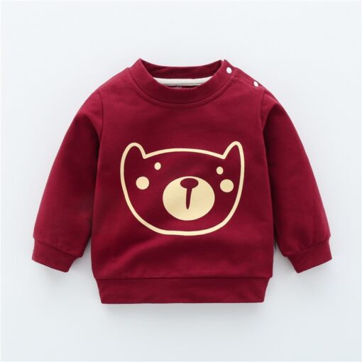 Autumn New Cute Toddler Girl Clothes Fashion Boys Sweatshirt Cartoon Animals Pattern Long Sleeve O Neck Cotton Baby Warm Outfits