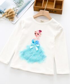 Baby Girls T Shirts Autumn Casual Princess Clothes Toddler Kids Long Sleeve Blouse Tops Children Clothing T-shirt Cotton