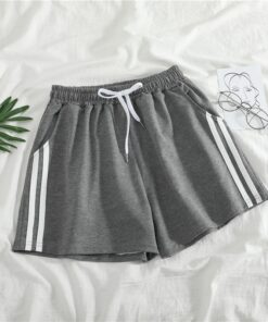 Women Shorts Summer Casual Solid Drawstring shorts high waist loose shorts for girls Soft Cool female short M-2XL