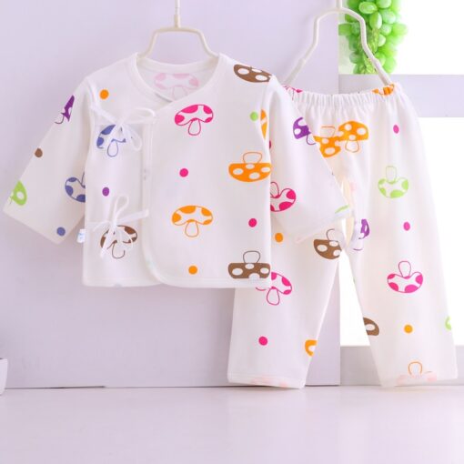 HIPAC Newborn Baby Infant Clothes Set Cotton Baby Boys Girls Tops+Pants Suits Cute Cartoon Baby Underwear All Season Style