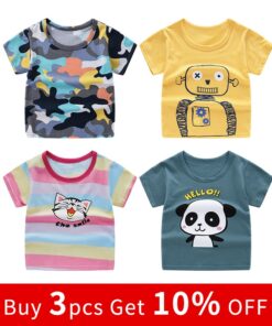 HIPAC 10%OFF Children's Short Sleeve T-shirt Cotton T-shirts Boy Kid Boys And Girls Tops Shirts Children's Tshirt