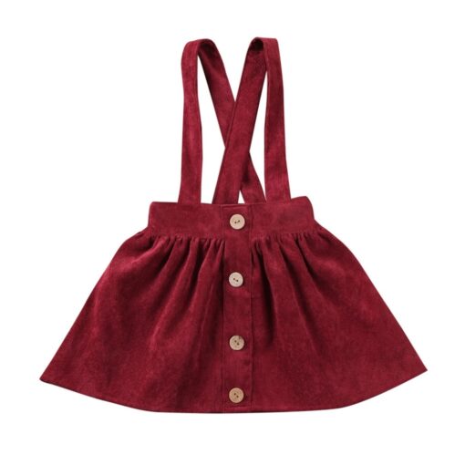 Kid Baby Girl Strap Suspender Skirt Corduroy Party Overalls Autumn A Line Toddler Girls Casual Clothing Outfits 1-6Y