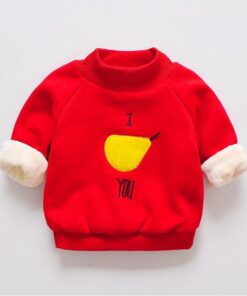 Baby Boy Girls winter Sweatshirts kids warm Pullover Clothes Children Sweatshirts Kids Girl Plus velvet thick Tops Costume