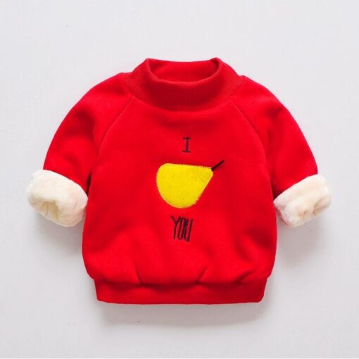 Baby Boy Girls winter Sweatshirts kids warm Pullover Clothes Children Sweatshirts Kids Girl Plus velvet thick Tops Costume