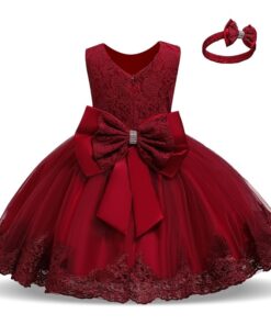 Kids Dress for Girls Summer Dresses for Party and Wedding Christmas Clothing Princess Flower Tutu Dress Children Prom Ball Gown