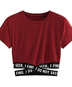 Summer Crop Top Women Top Solid Color Bandage Ladies Tshirt Womens Clothing Fashion Women Cropped T-shirt Casual Girls Shirts