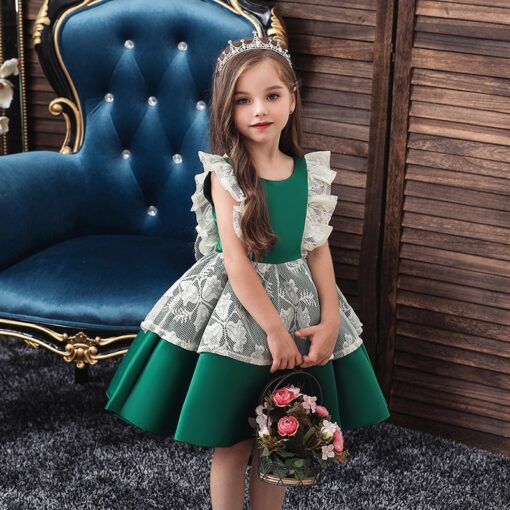Party Princess Dress Children kids clothes 5 colors 3-14yrs Hot Selling Baby Girls Flower sequins Dress High quality new 2020