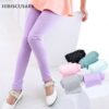 Children Girls Skinny Leggings Long Pants Polka Dots Printed Kids Spring Autumn Cotton Bottoms Dotted Elastic Trousers