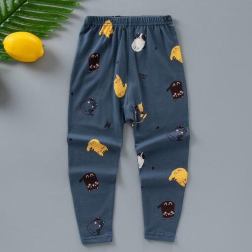 3-12Y Kids Children Boys Girls Bottom Pants Autumn Spring Lycra Thin Cartoon Kids Harem Pants Kids Girls Leggings Trousers