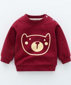 Autumn New Cute Toddler Girl Clothes Fashion Boys Sweatshirt Cartoon Animals Pattern Long Sleeve O Neck Cotton Baby Warm Outfits