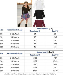 1-5Y Toddler Kids Baby Girls Lace Casual Long Sleeve T-shirt Tee Tops Blouse Clothes Black White Red 3 Colors