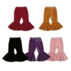 2020 New Toddler Kids Baby Girl Elastic Waist Velvet Flare Pant Bell Bottom Autumn Clothes