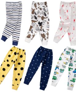 Cartoon Kids Long Pants Cotton Single Boy Cotton Trouser Striped Baby Tight Mouth Pyjama Bottoms Cotton Panties for Girl